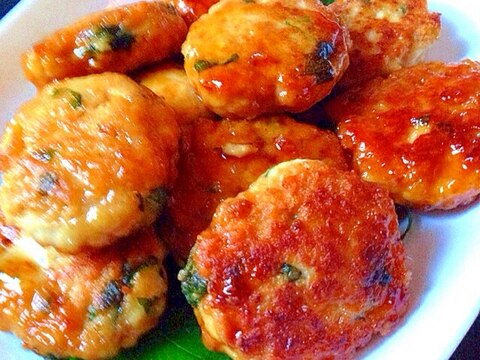 大葉香る♪簡単ふわふわ豆腐鶏つくね☆